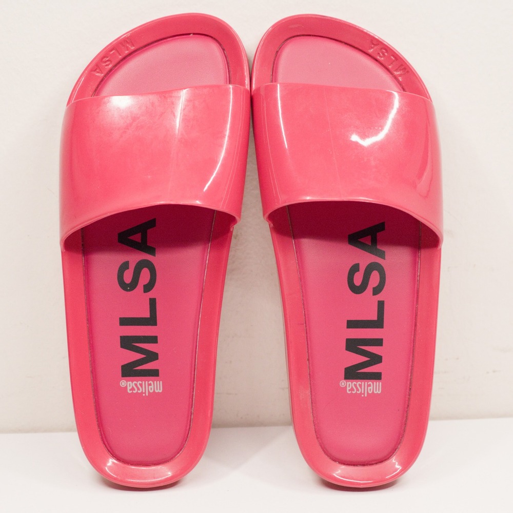 MELISSA Jelly Slide Sandals Water Friendly PVC Bubble Gum Scented Sz 5